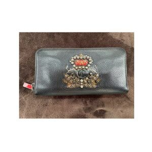 Christian Louboutin Crown Panettone Wallet with Embellished Crown Design